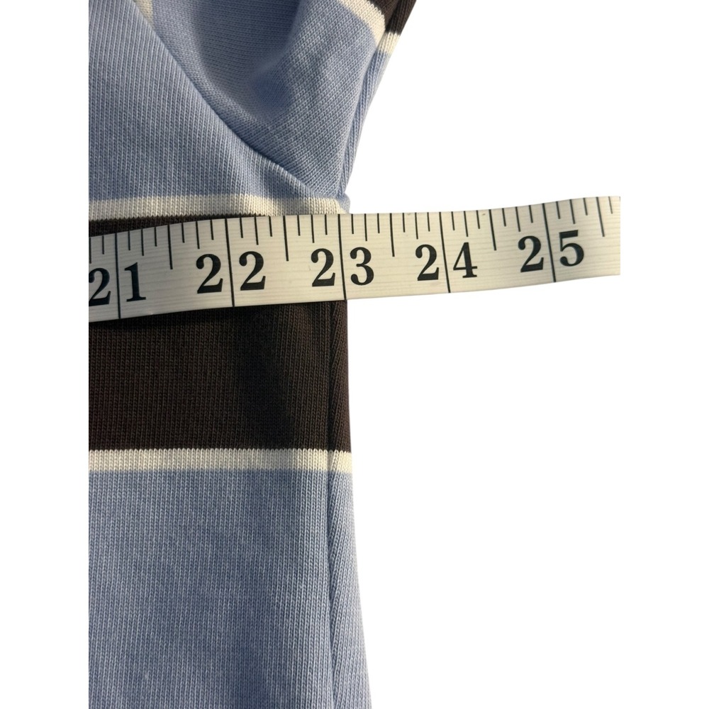 Madewell Striped Rugby Polo Shirt Tranquil Blue NZ386 Womens Medium NEW - Picture 6 of 8